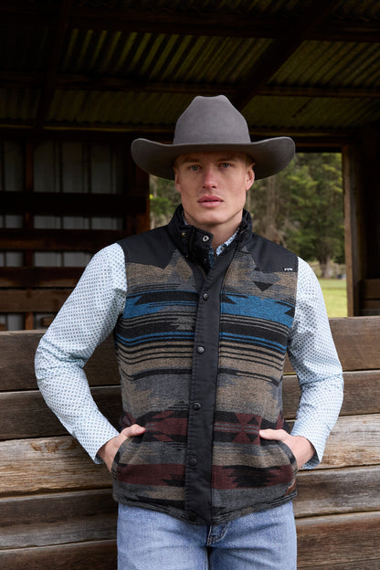 Pure Western Mens Trevor Reversible Vest