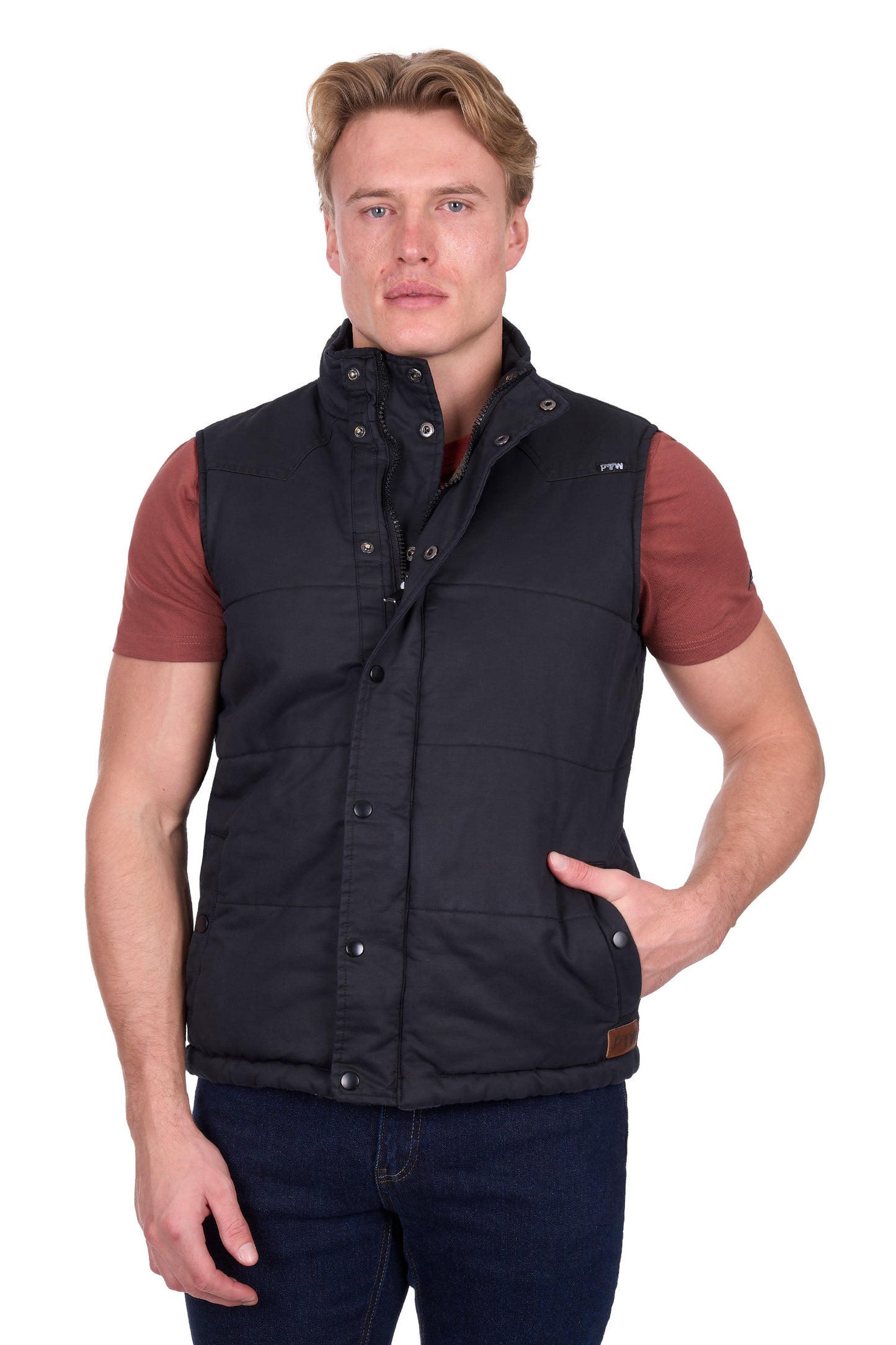 Pure Western Mens Trevor Reversible Vest
