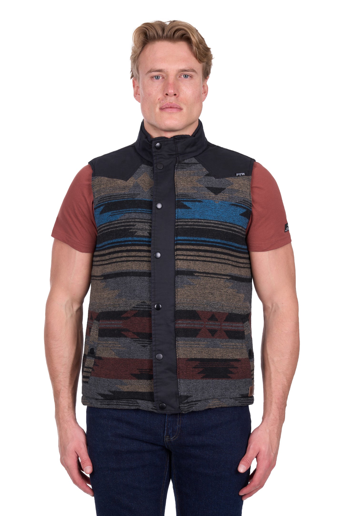Pure Western Mens Trevor Reversible Vest