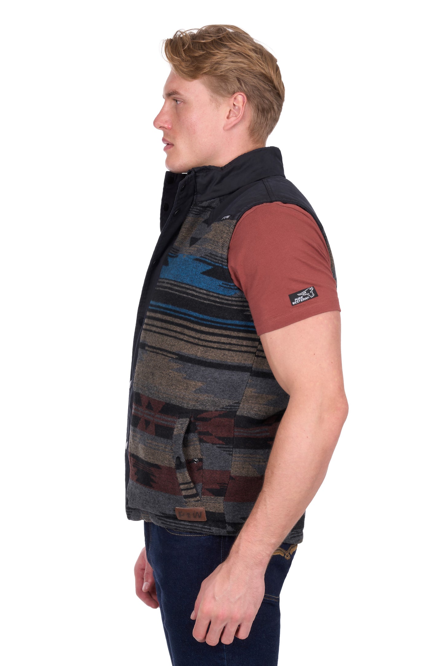 Pure Western Mens Trevor Reversible Vest