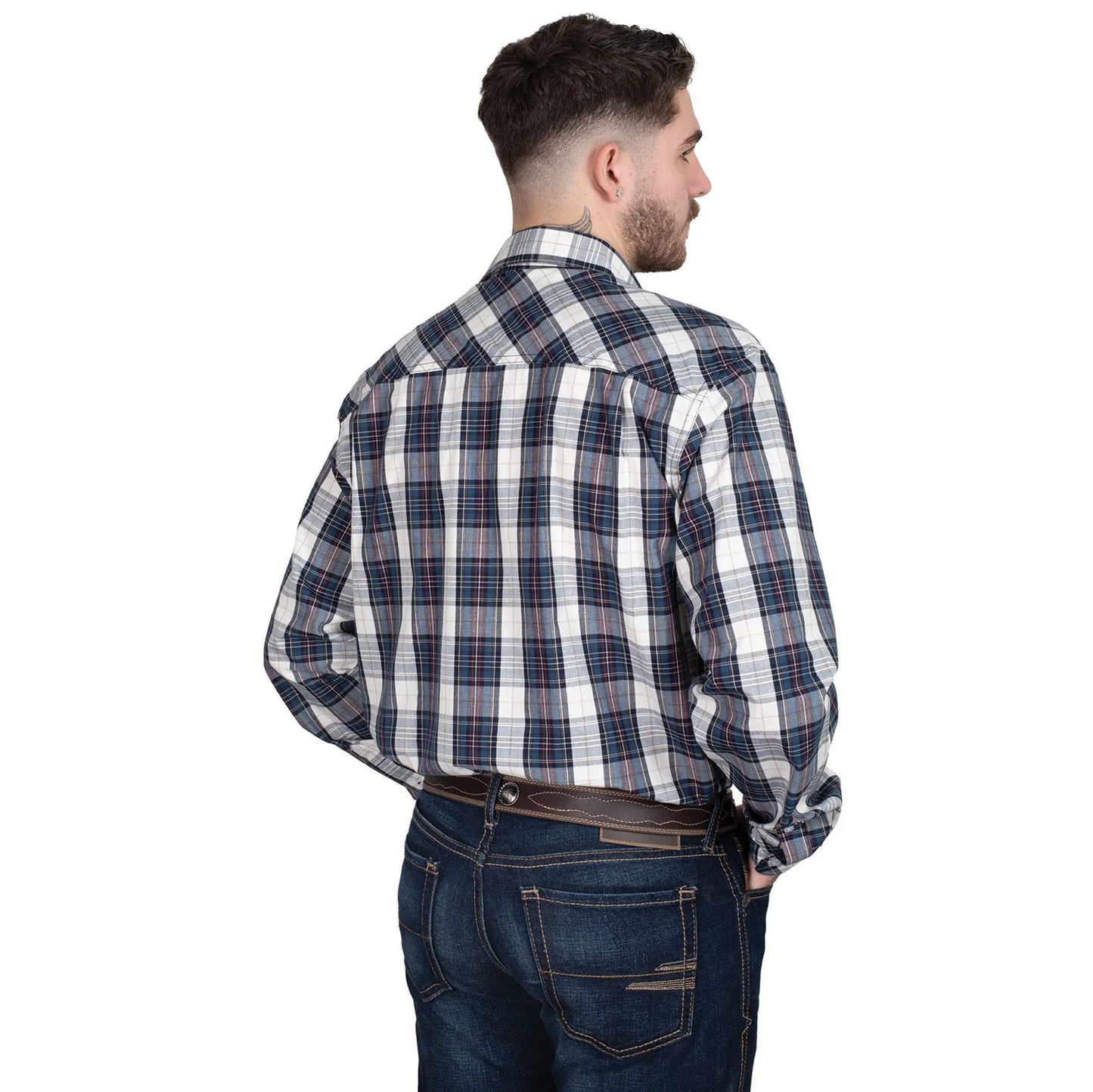 Just Country Mens Austin Full Button Print Workshirt