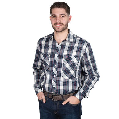 Just Country Mens Austin Full Button Print Workshirt