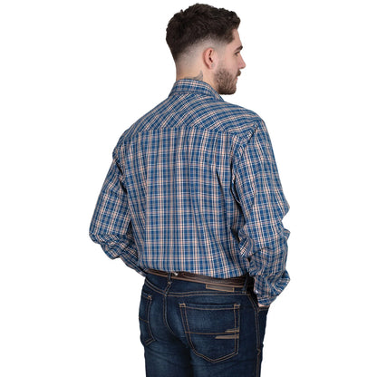 Just Country Mens Austin Full Button Print Workshirt