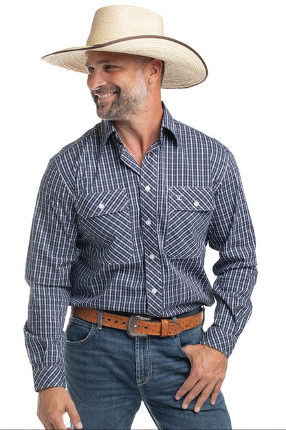 Just Country Mens Austin Full Button Print Country Workshirt