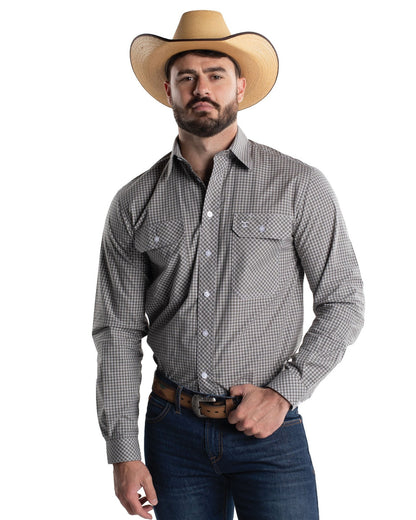 Just Country Mens Austin Full Button Print Workshirt