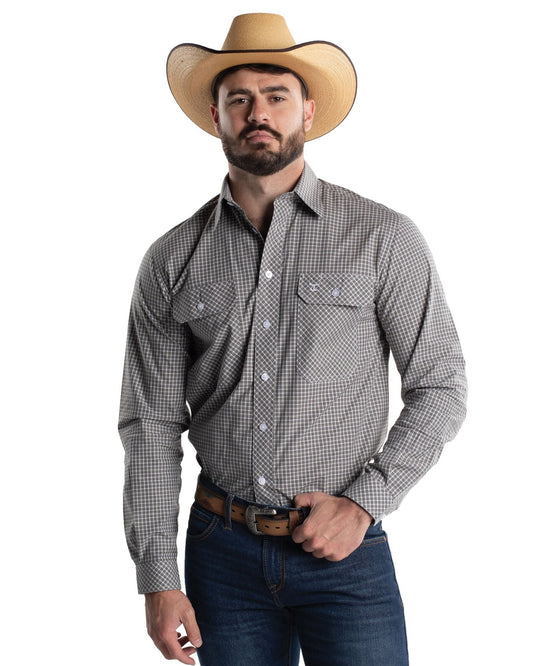 Just Country Mens Austin Full Button Print Workshirt
