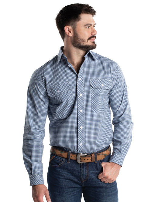 Just Country Mens Austin Full Button Print Workshirt