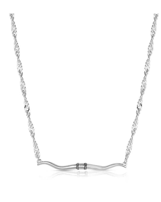 Montana Silversmiths Western Silhouette Longhorn Bar Necklace