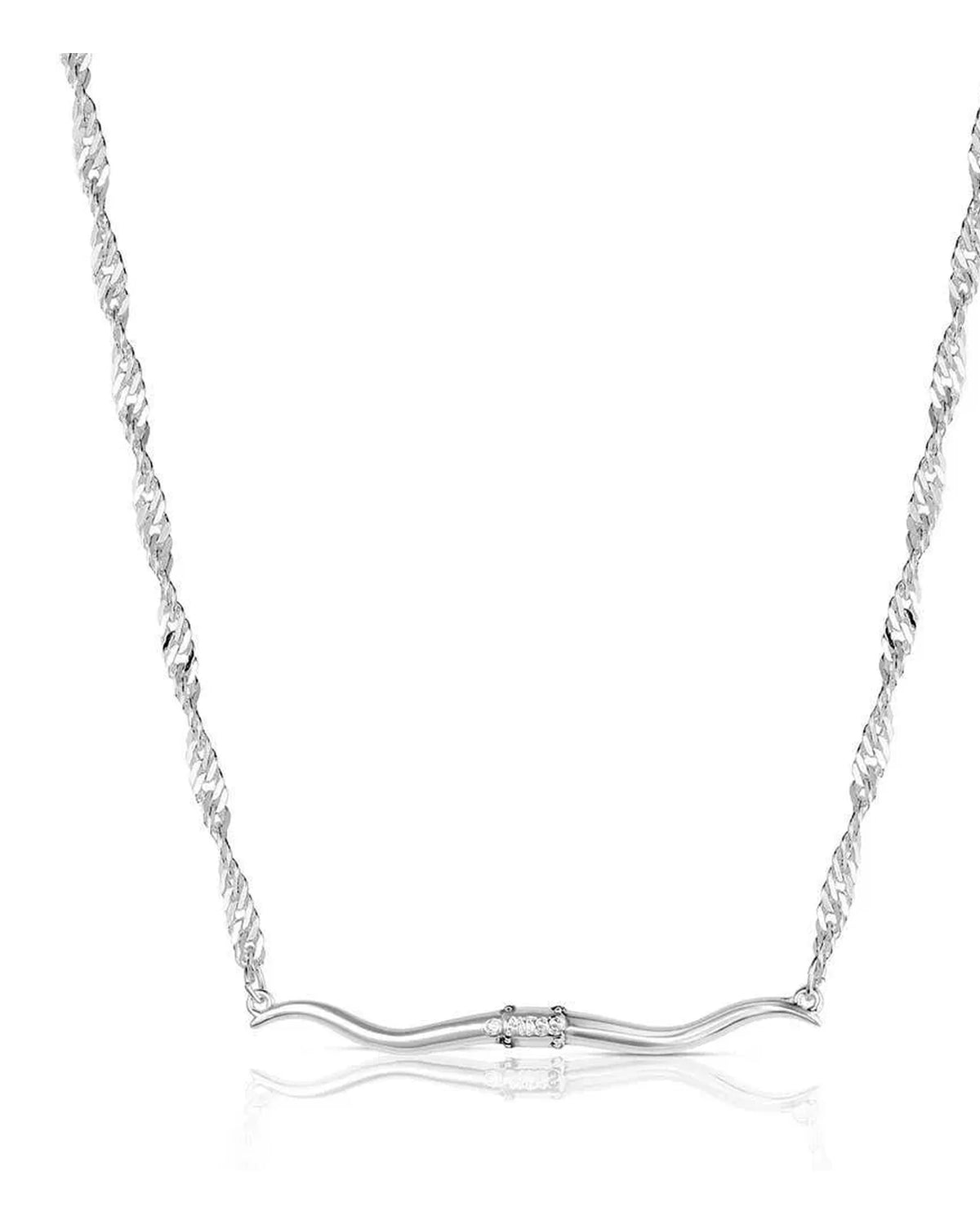 Montana Silversmiths Western Silhouette Longhorn Bar Necklace