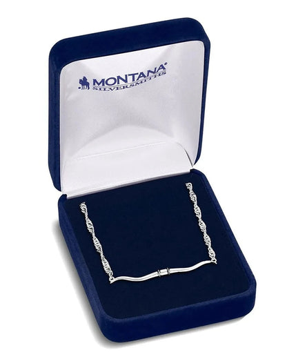 Montana Silversmiths Western Silhouette Longhorn Bar Necklace