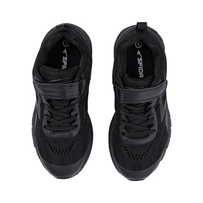 Sfida Onyx Junior Black Velcro Shoes