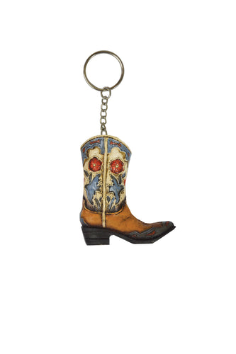 PURE WESTERN BOOT DOVE & FLOWER KEYCHAIN