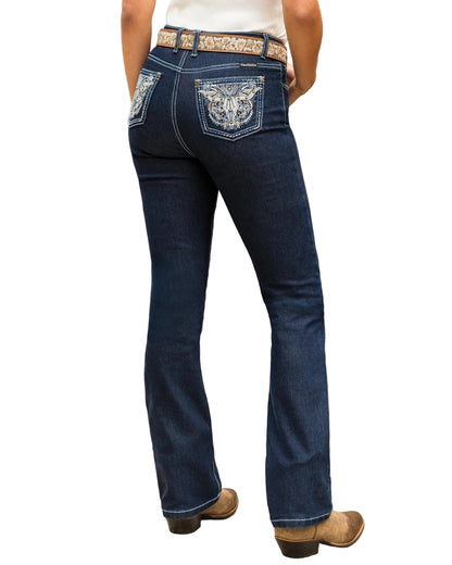 Pure Western Womens Daph High Rise Bootcut Jeans 30 Inch Leg
