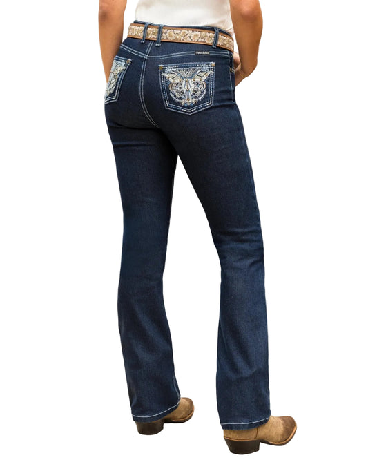 Pure Western Womens Daph High Rise Bootcut Jeans 30 Inch Leg