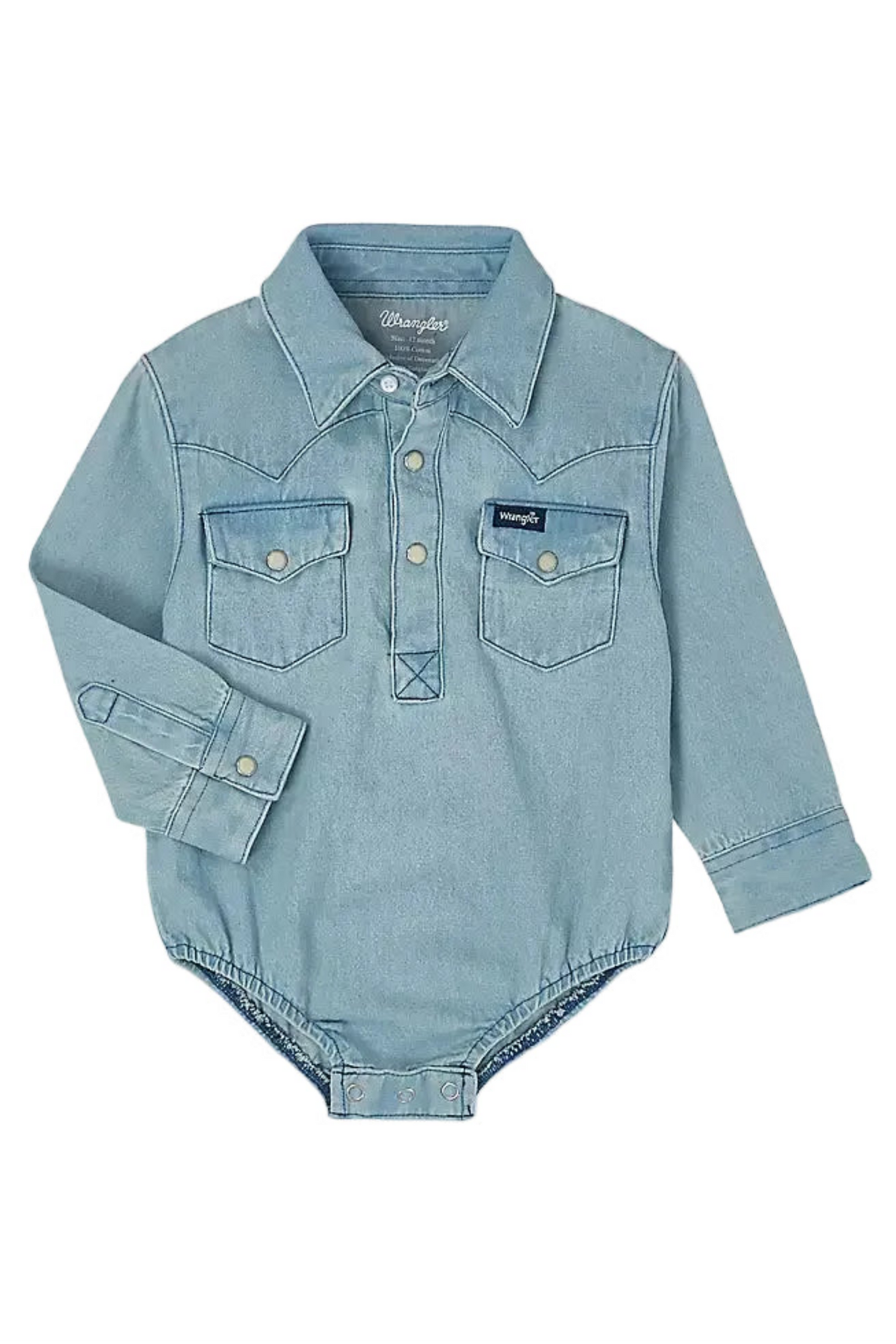 Wrangler Baby Western Long Sleeve Denim Bodysuit