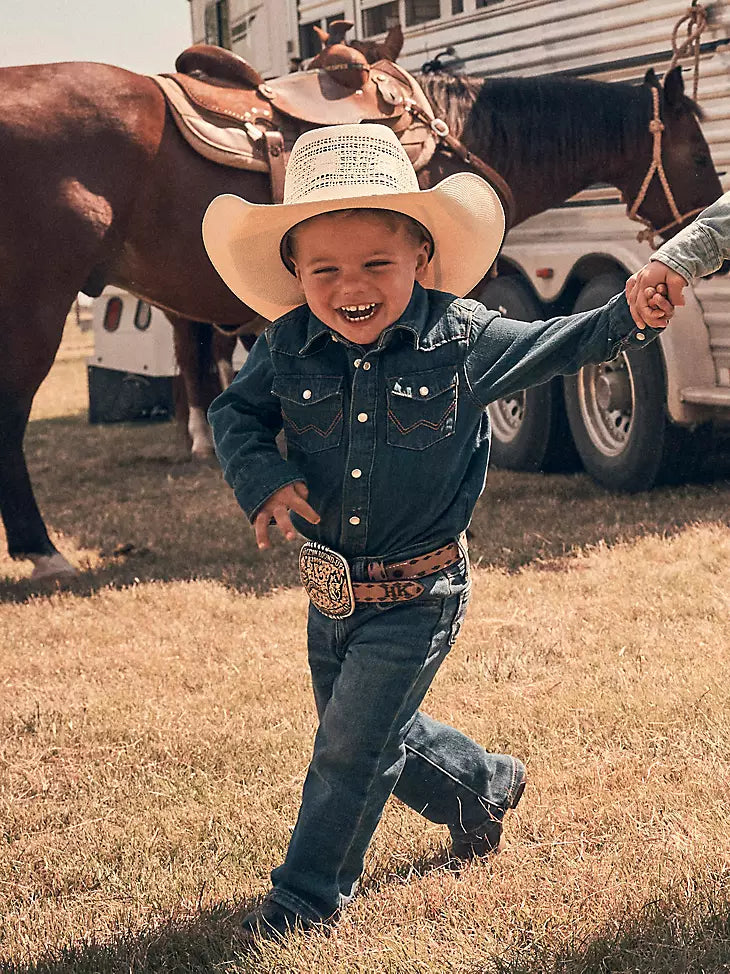 Wrangler Baby Western Long Sleeve Denim Bodysuit