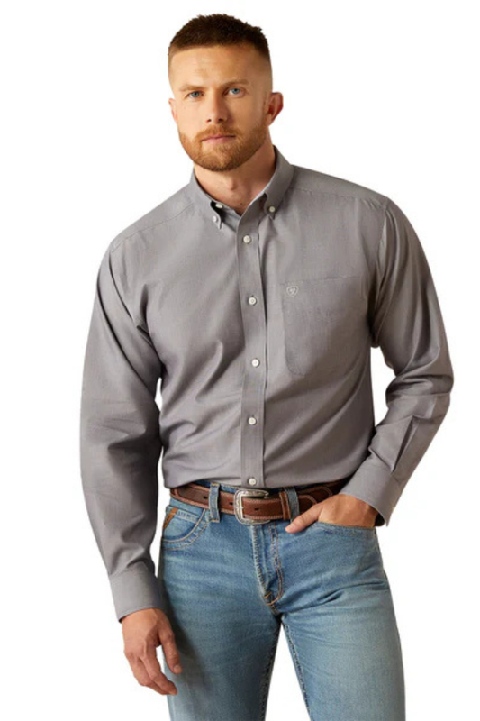 Ariat Mens Wrinkle Free Solid Long Sleeve Shirt