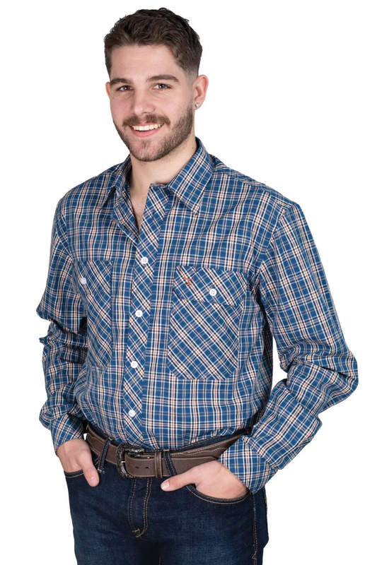 Just Country Mens Austin Full Button Print Workshirt