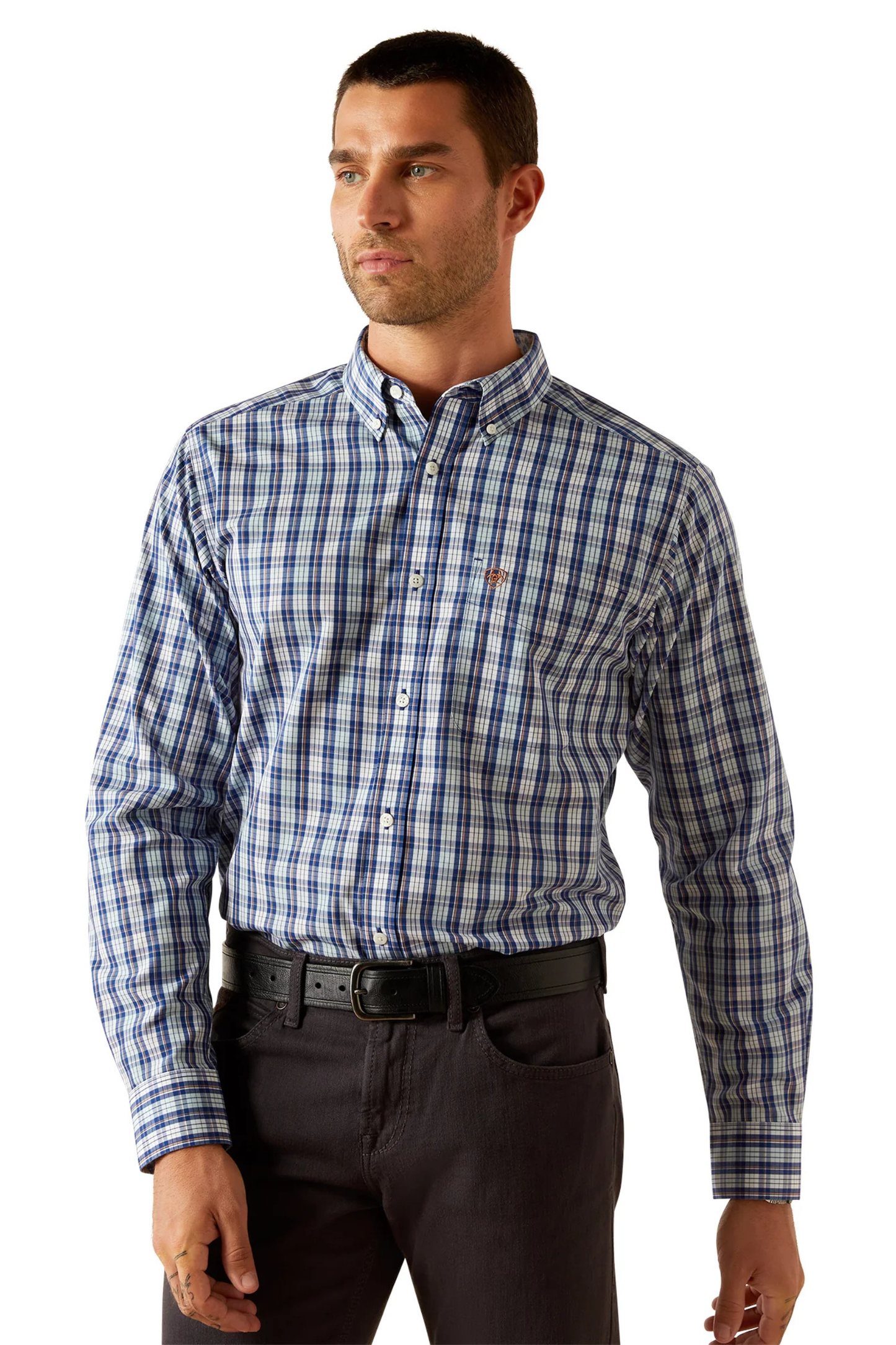 Ariat Mens Wrinkle Free Brosnan Fitted Long Sleeve Shirt