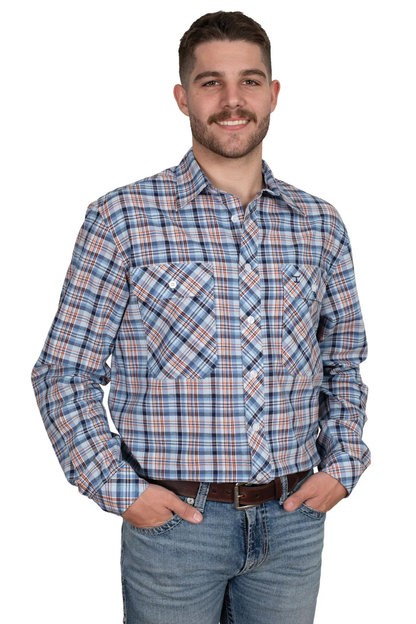 Just Country Mens Austin Full Button Print Workshirt