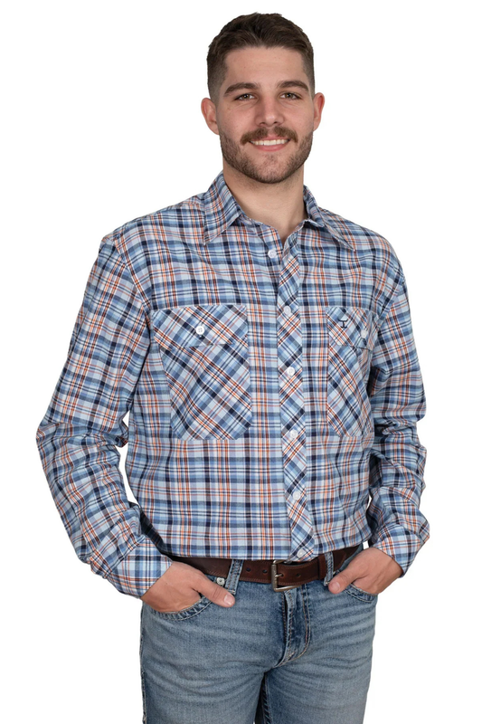 Just Country Mens Austin Full Button Print Workshirt
