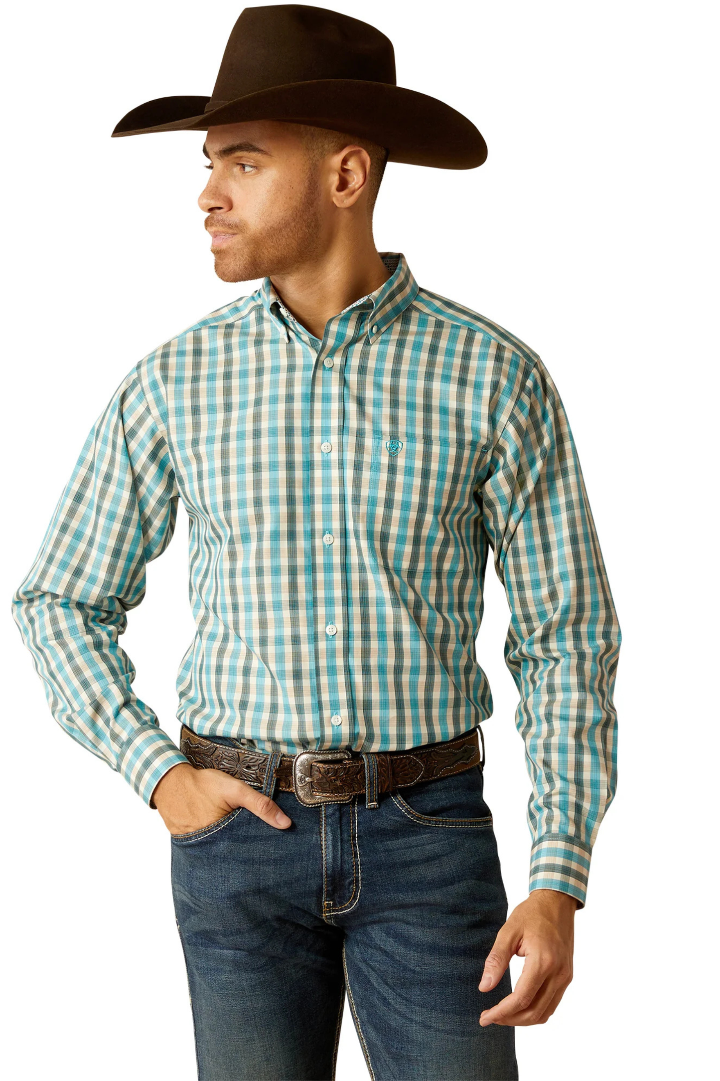 Ariat Mens Wrinkle Free Gordie Fitted Long Sleeve Shirt