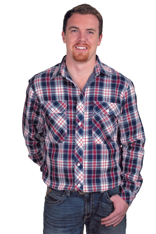 Just Country Mens Austin Full Button Print Country Work Shirt