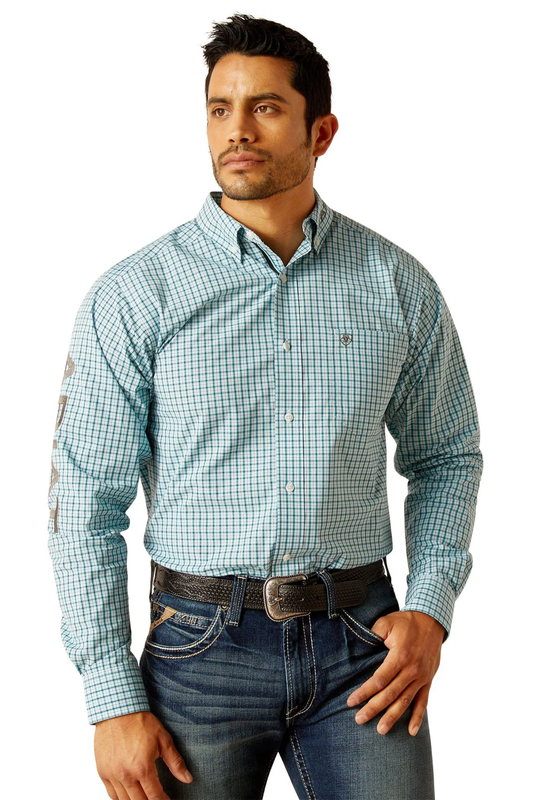 Ariat Mens Pro Team Graycen Fitted Long Sleeve Shirt