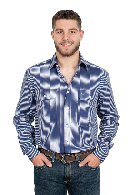 JUST COUNTRY MENS AUSTIN FULL BUTTON PRINT WORKSHIRT