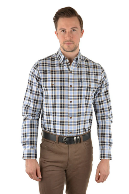 THOMAS COOK MENS KIERAN CHECK 2 POCKET LONG SLEEVE SHIRT