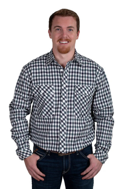 Just Country Mens Austin Full Button Print Workshirt