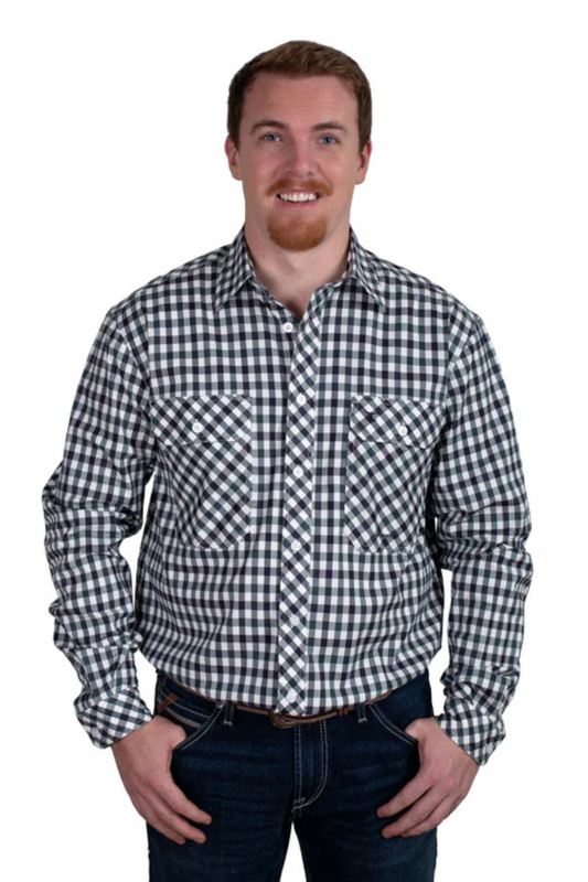 Just Country Mens Austin Full Button Print Workshirt
