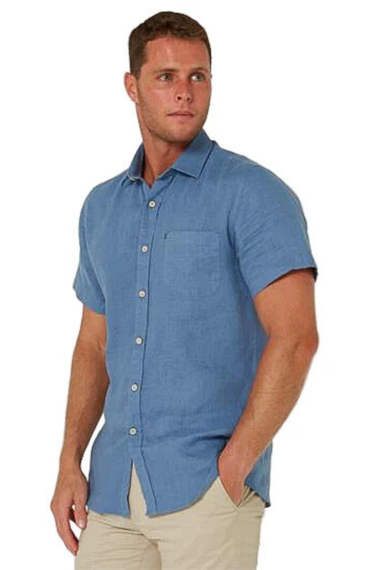 Pilbara Mens Linen Short Sleeve Shirt