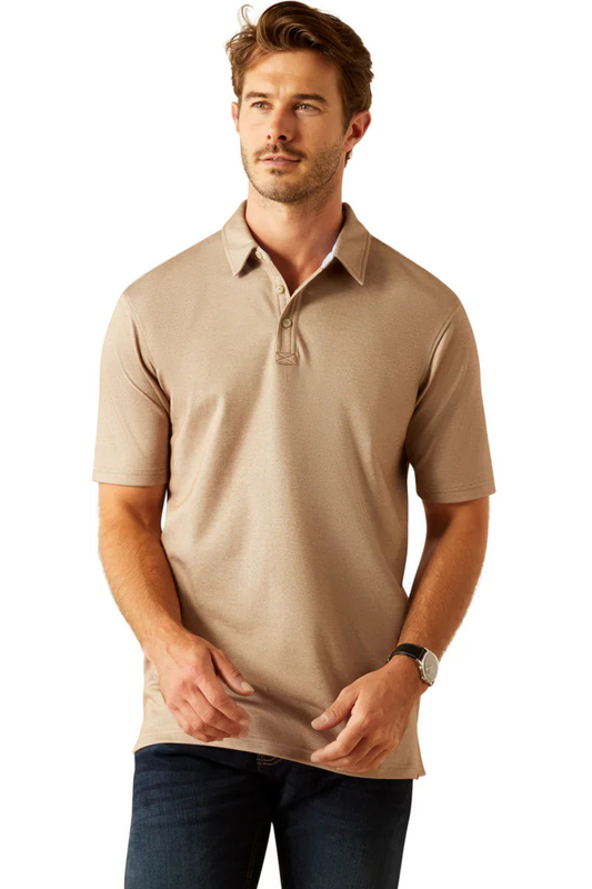 Ariat Mens Shaldon Polo Silken Brown Heather
