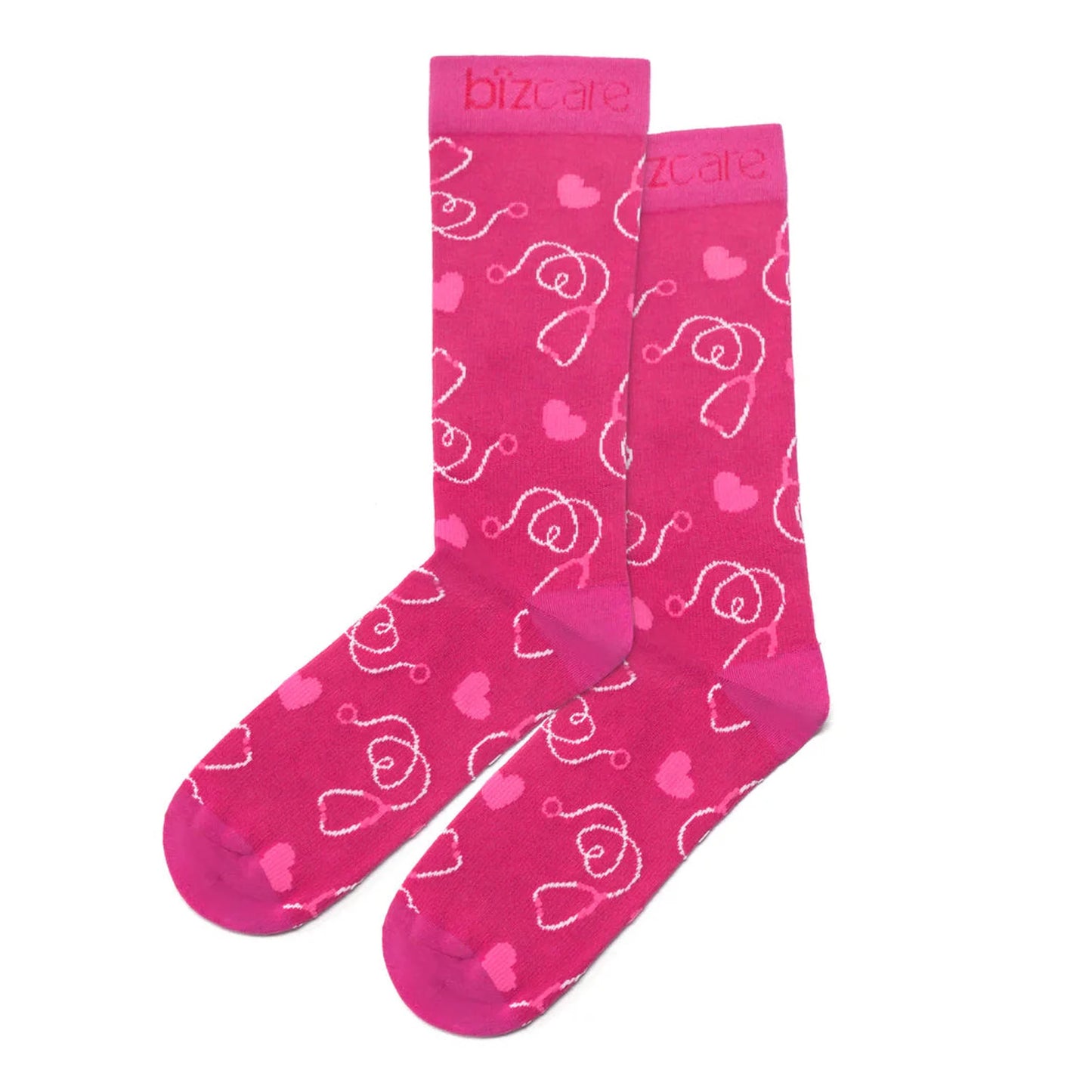 Fashion Biz Pink Ribbon Adult Comfort Socks
