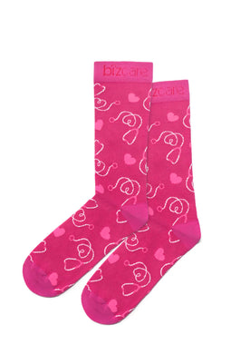 Fashion Biz Pink Ribbon Adult Comfort Socks