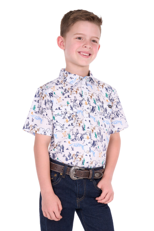 Pure Western Boys Mike Short Sleeve Shirt