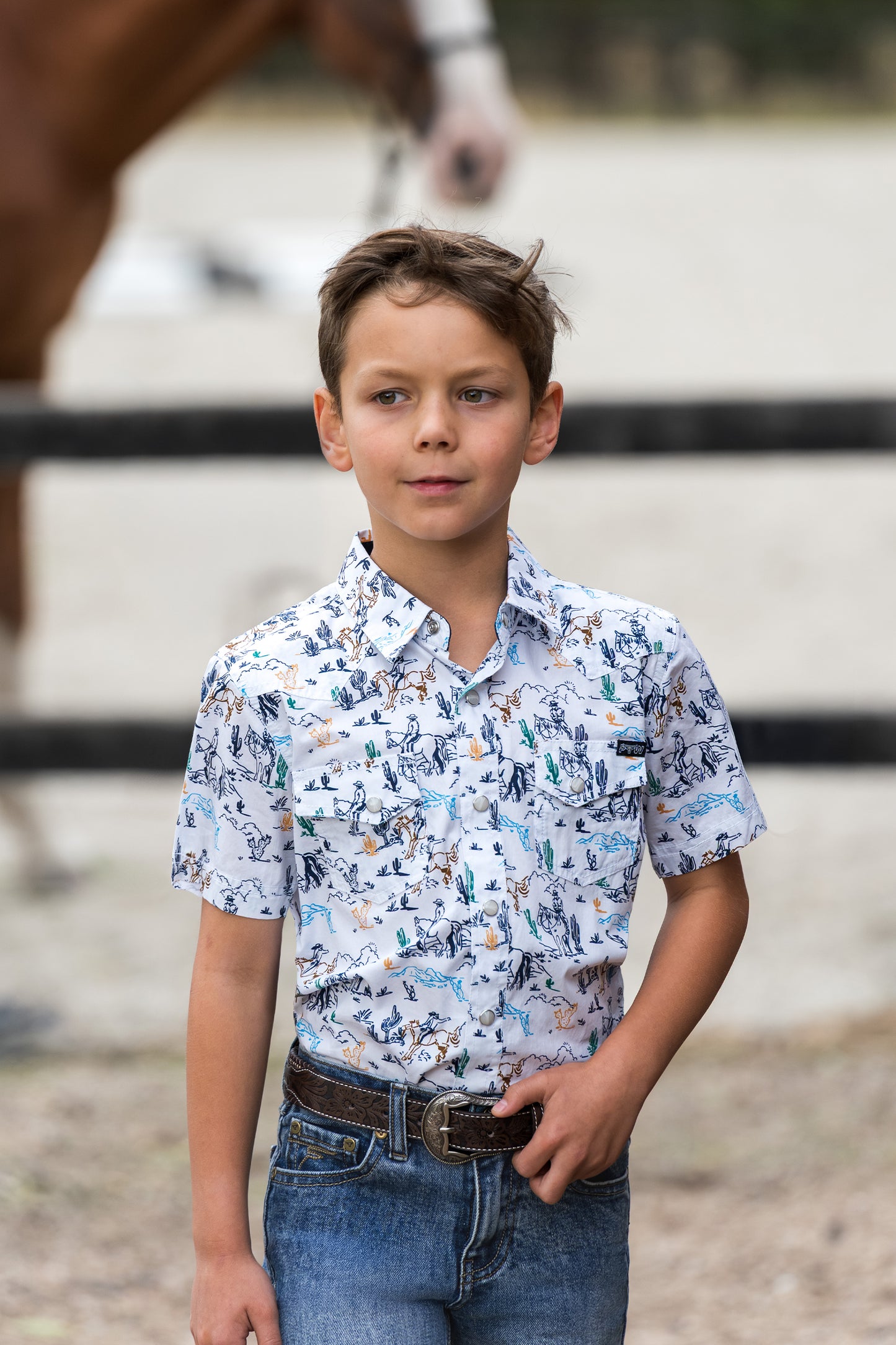 Pure Western Boys Mike Short Sleeve Shirt