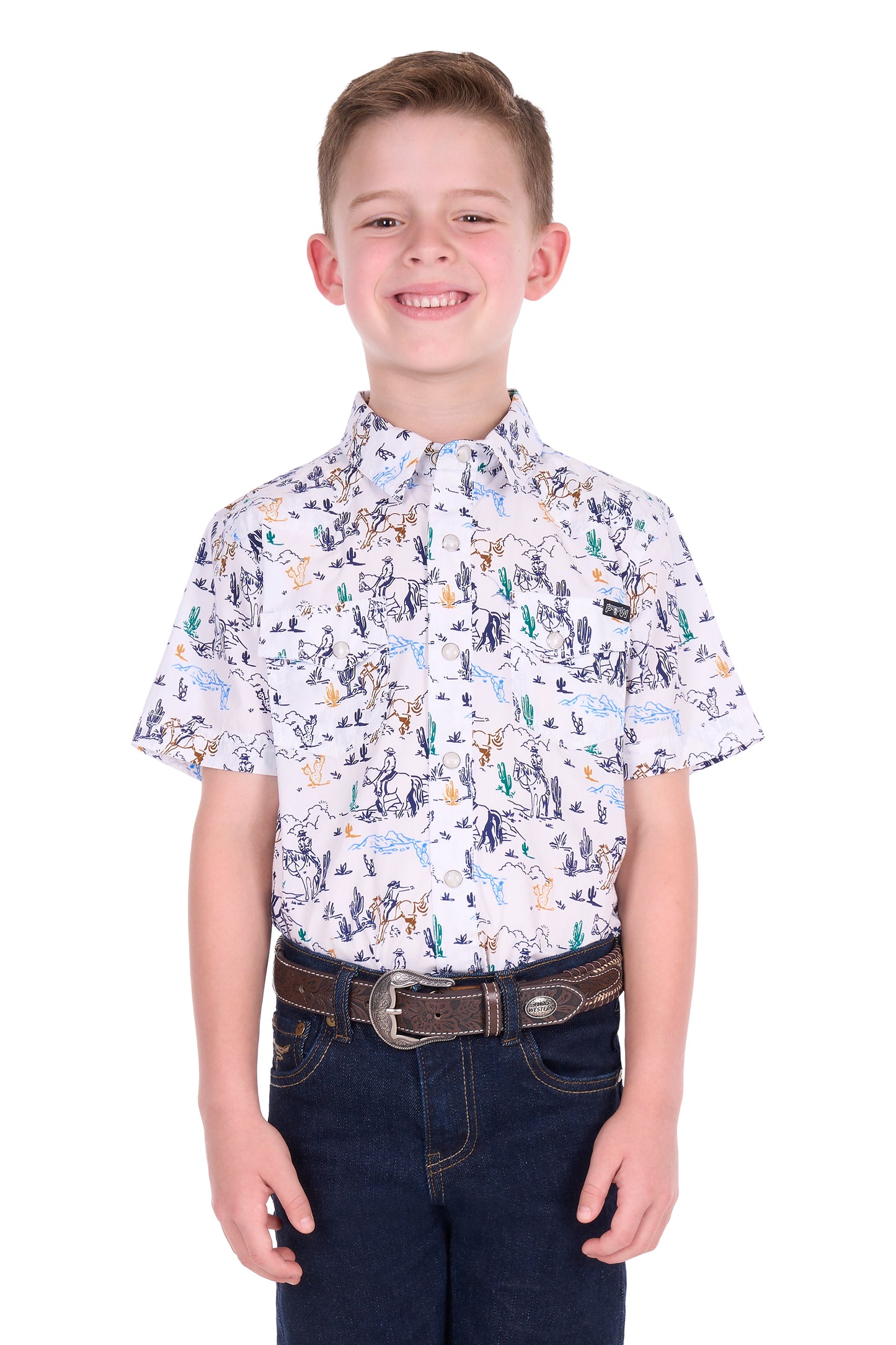 Pure Western Boys Mike Short Sleeve Shirt
