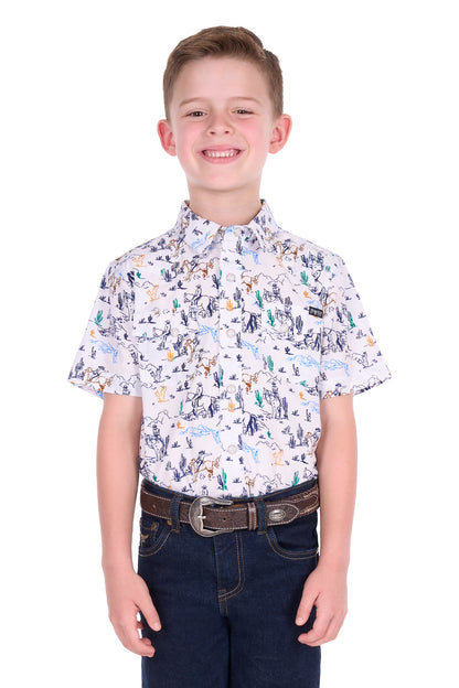 Pure Western Boys Mike Short Sleeve Shirt