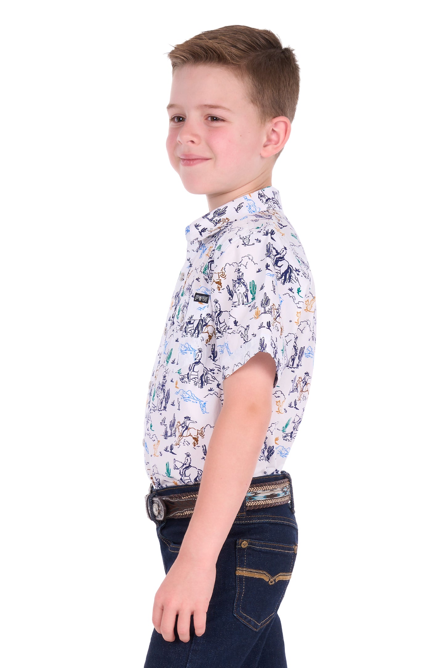Pure Western Boys Mike Short Sleeve Shirt