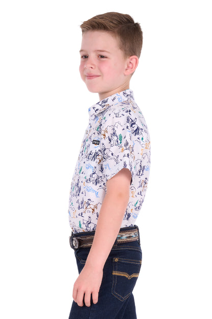 Pure Western Boys Mike Short Sleeve Shirt