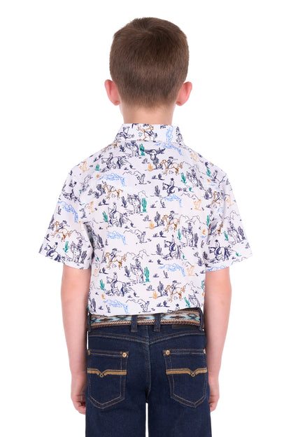 Pure Western Boys Mike Short Sleeve Shirt