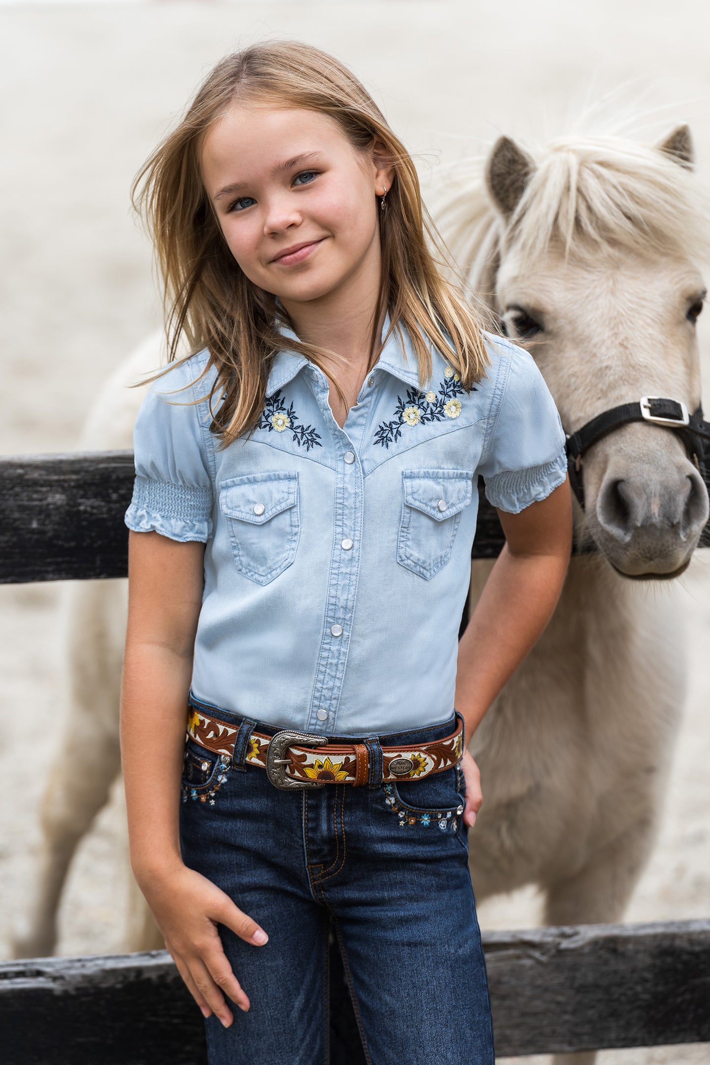 Pure Western Girls Martha Short Sleeve Shirt