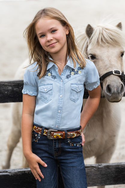 Pure Western Girls Martha Short Sleeve Shirt