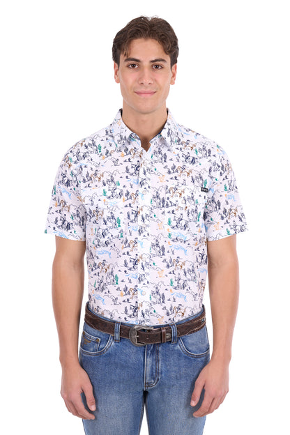 Pure Western Mens Mike Short Sleeve Shirt