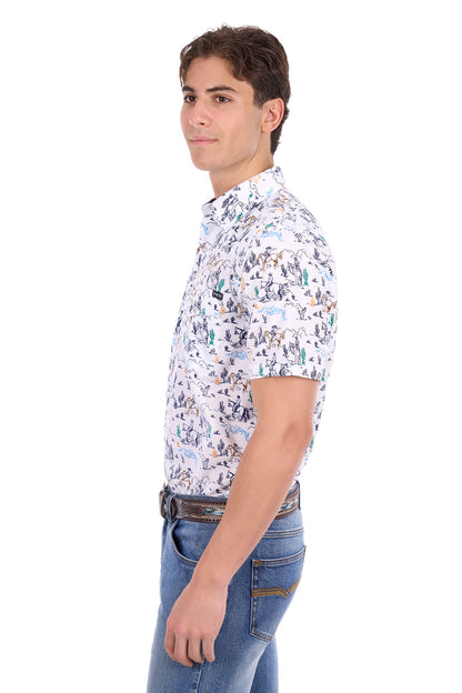 Pure Western Mens Mike Short Sleeve Shirt