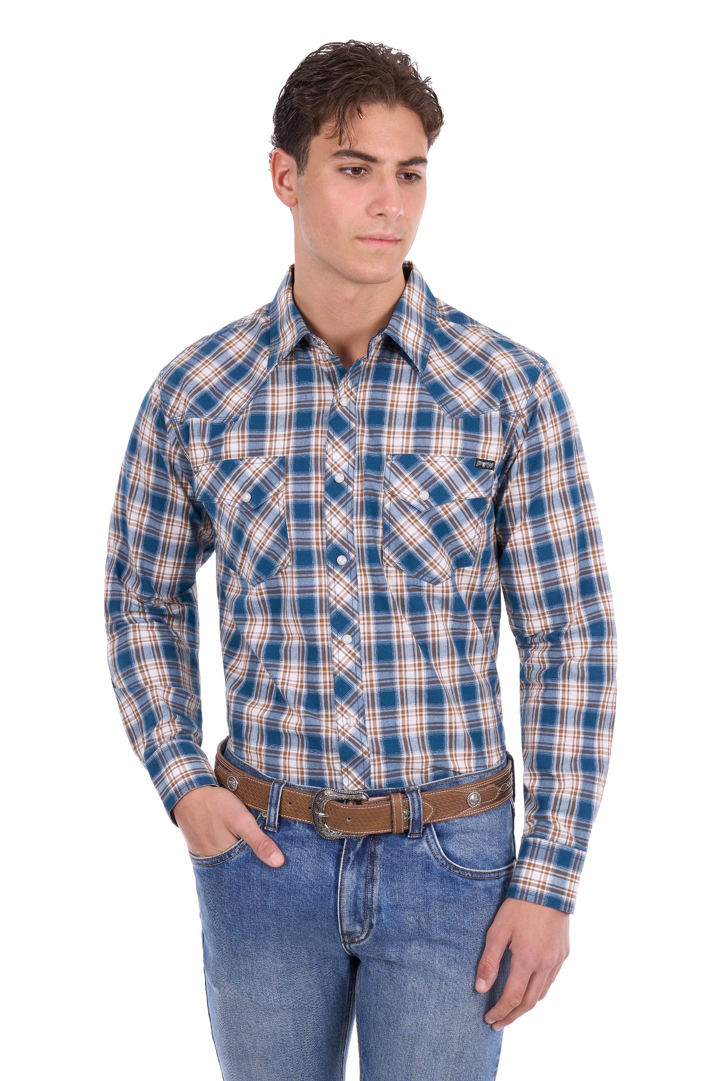 Pure Western Mens Todd Long Sleeve Dress Shirt