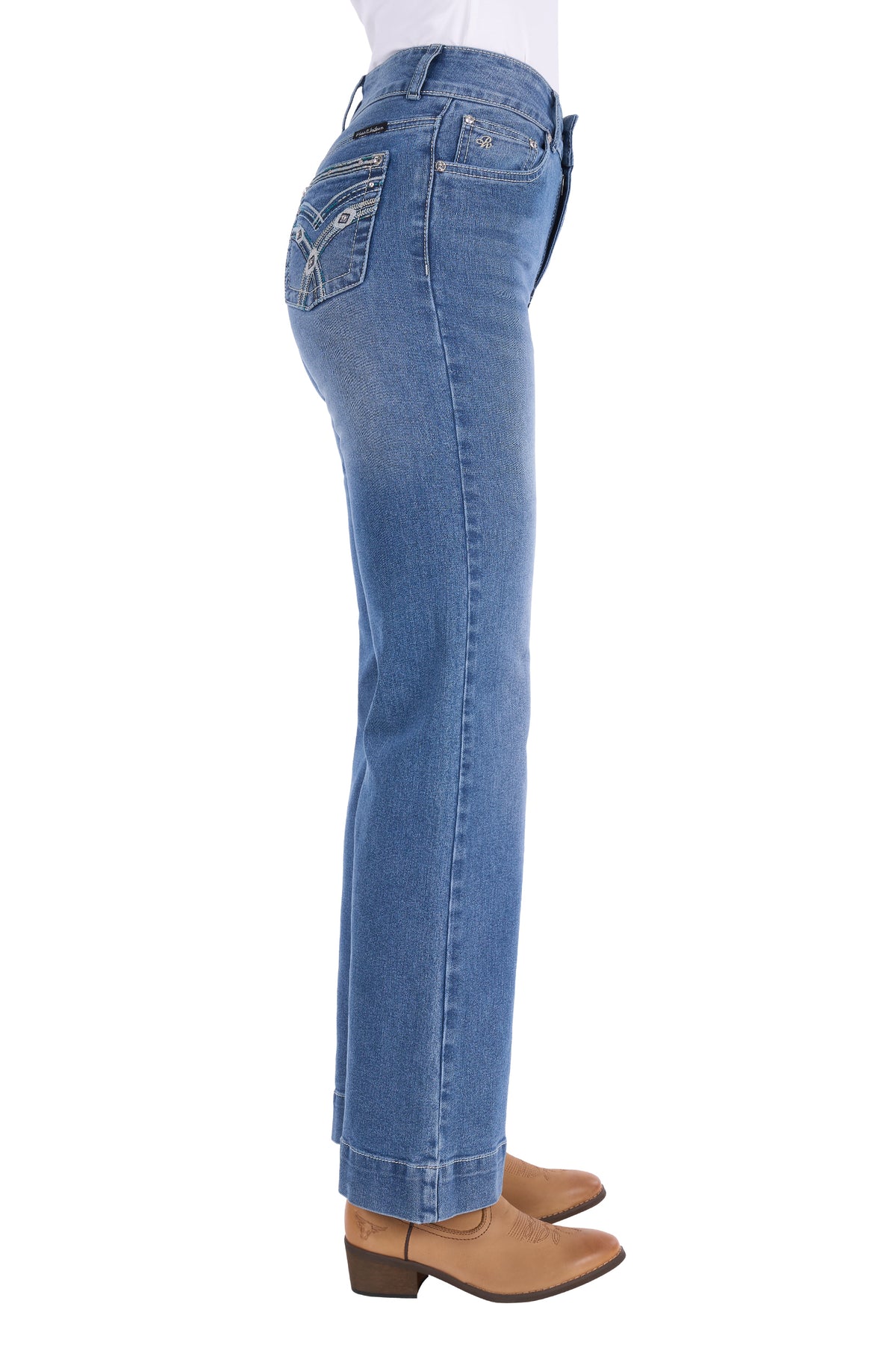 Pure Western Womens Banks Trouser Jeans 30 Inch Leg