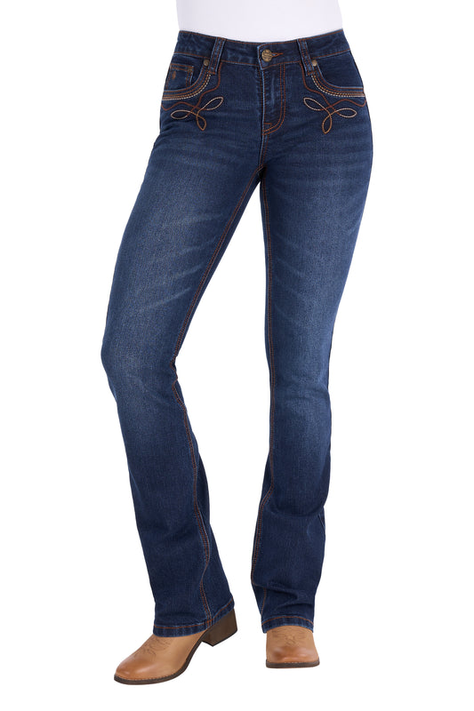 Pure Western Womens Eden Boot Cut Jeans 34 Inch Leg